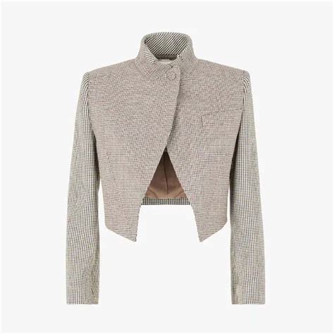 beige fendi jacket|Beige wool jacket .